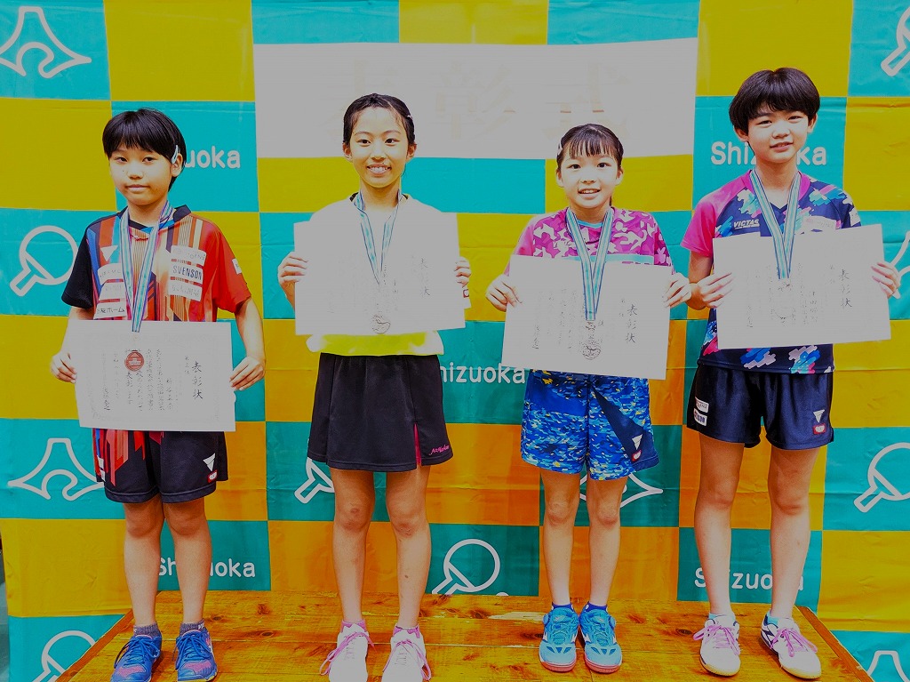 第75回中部日本卓球選手権大会(カデット以下)_ホープス女子入賞者